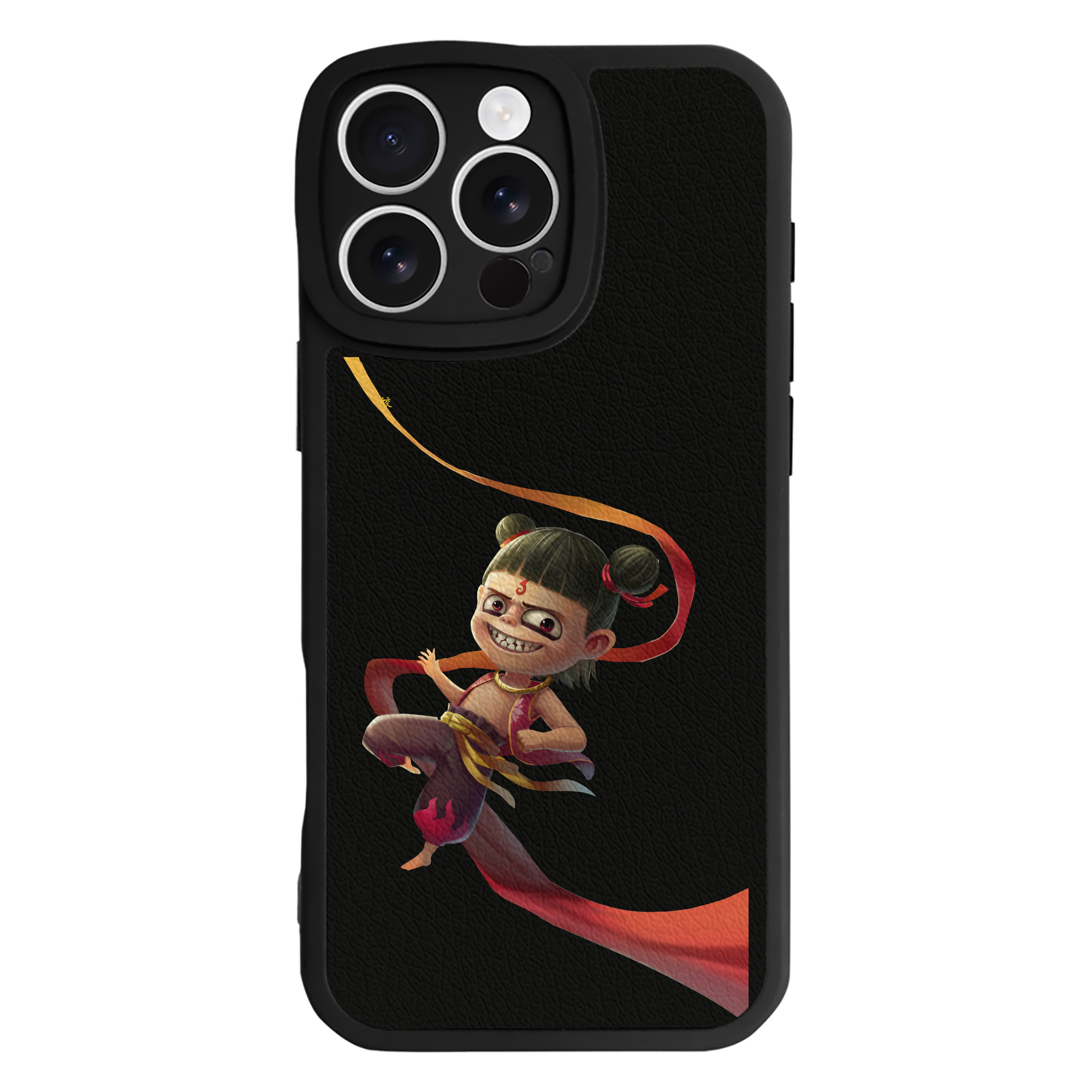 （画像用） Ne Zha 2 ナタ 魔童の大暴れ 【iPhone 16シリーズ対応】シリコンスマホケース（レザー調） 材質：シリコン